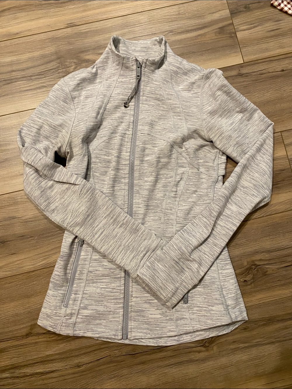 lululemon athletica Heathered Light Gray Full-Zip Jacket